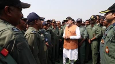 Prime Minister Modi reaches Adampur Air Force Station