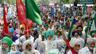 Farmers protest