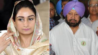 Captain Amarinder Singh and Harsimrat Kaur Badal