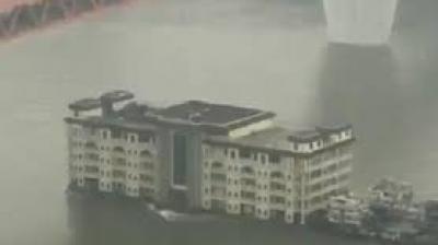 floating building iv river video viral on social media-