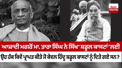 After independence How did Tara Singh get rights 4 Sikh 'Schedule Casts' which wr granted only 2 Hindu Schedule Castes?