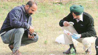 The police team investigation on the incident place