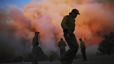 California Woods fire