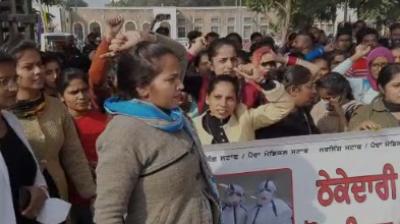 Protest Against Raj kumar Verka 