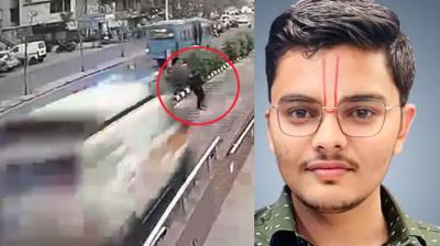 A high-speed ambulance hit a CA student, the young man fell about 5 feet away, died