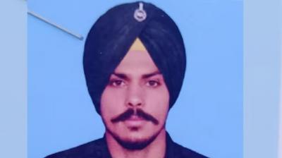 Dead body of Sikh soldier Dera Baba Nanak  