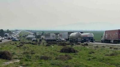 Massive vehicle pileup on California highway leaves 2 dead, 9 injured