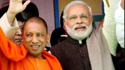 Yogi with Modi