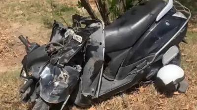 ਹਾਦਸੇ ਦੌਰਾਨ ਨੁਕਸਾਨੀ ਗਈ ਐਕਟਿਵਾ