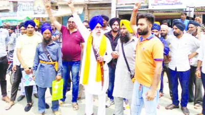 Sikh community Slogan in favor of Bhindranwale