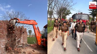 Major operation against illegal properties of drug smugglers in Bathinda