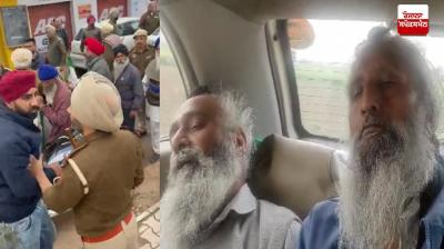 Farmers and police face off in village Bharath of Gurdaspur News in punjabi 