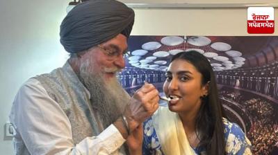 Punjab Vidhan Sabha Speaker Kultar Singh Sandhwan congratulates his daughter Sophia on her birthday