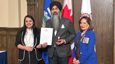 Amanpreet Singh Gill received the Queen Elizabeth Platinum Jubilee Medal