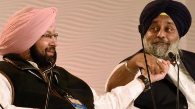 Amrinder Singh with Sukhbir Singh