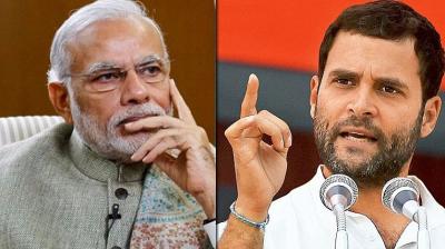 Narendra Modi and Rahul Gandhi 