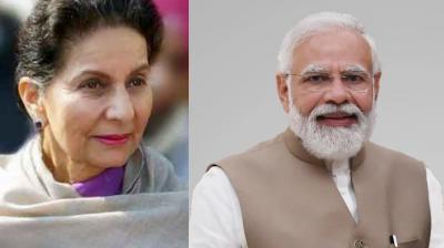 Praneet Kaur & PM Modi  
