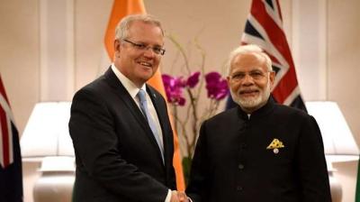 Pm modi had telephonic conversation with australian pm scott morrison