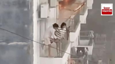 Greater Noida: A massive fire broke out in a girls' hostel due to an AC compressor explosion