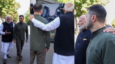 PM Narendra Modi met President Volodymyr Zelensky