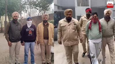 ਪੁਲਿਸ ਮੁਲਜ਼ਮਾਂ ਨੂੰ ਫੜ ਕੇ ਲਿਜਾਂਦੇ ਹੋਏ 