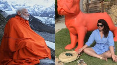 PM Narendra Modi meditation photo Twinkle Khanna tweet viral photo on twitter