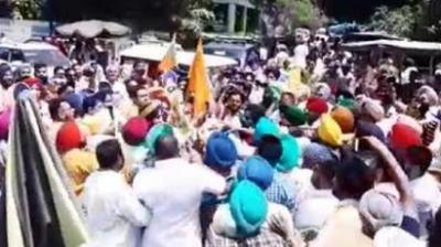 Workers of Lok insaaf Party and Akali Dal...