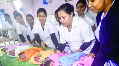 About 70,000 children were born in India on the first day of the new year