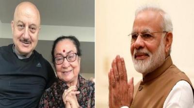  Anupam Kher's mother Dulari predicts PM Modi's win in upcoming elections