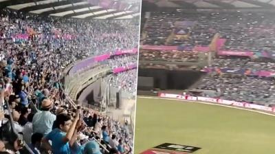 India vs New Zealand: 32,000 fans sing Vande Mataram as India reach World Cup final