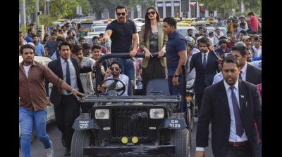 Bollywood Actor John Abraham and Diana Penty During the Film Prmotion Parmanu