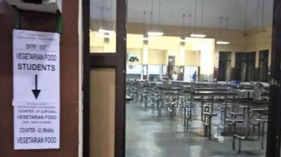 Notice board in the mess of the Hostel