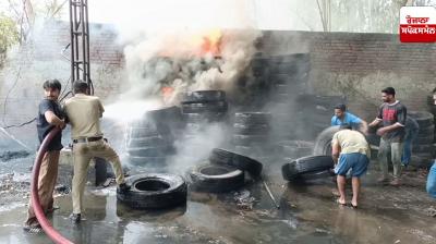 Massive fire breaks out in Punjab Roadways workshop