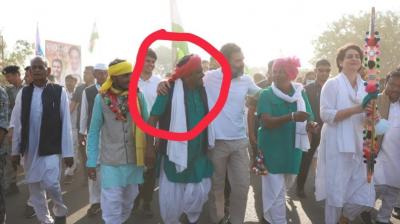 Rajesh kanoje with Rahul Gandhi during Bharat jodo yatra