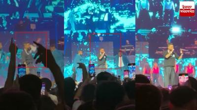 Somebody threw a shoe at Karan Aujla during a concert in London.