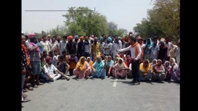 people jammed bathinda patiala higway