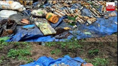 Huge cache of arms and ammunition recovered from Jammu and Kashmir's Kupwara