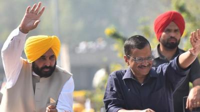 CM Bhagwant Mann, Arvind Kejriwal 