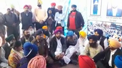 Minister Kuldeep Dhaliwal arrived at Behbal Kalan Insaf Morcha