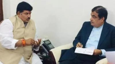 Nitin Gadkari with Anil Firojiya