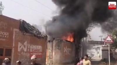 A massive fire broke out in a gunpowder warehouse near Dhuri's Dohla Gate.