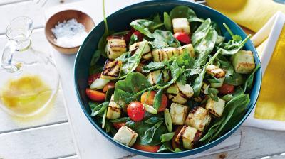 paneer and spinach salad