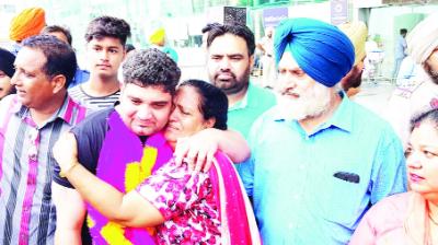 Sandeep meeting with his family