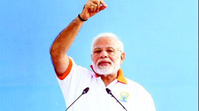 Narendra Modi Doing Yoga