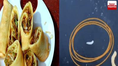 Spring roll eaters beware, a live worm came out of the spring roll 