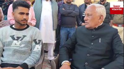 Minister Birinder Goyal arrives to meet Lehragaga youth deported from America