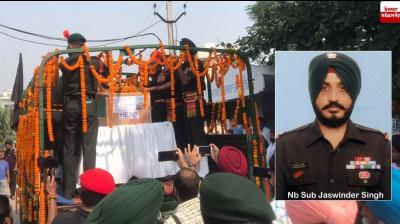 Naib Subedar Jaswinder Singh brought to his residence 