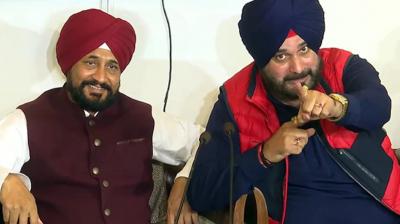 Charanjit Singh Channi and Navjot Sidhu
