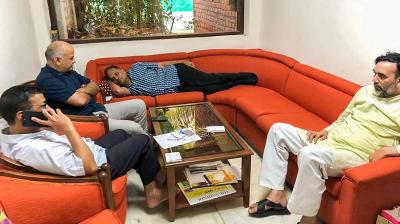 Arvind kejriwal at LG house