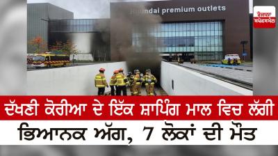 A terrible fire broke out in a shopping mall in South Korea